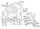 25391-1gr1b Nissan Genuine Murano Dash