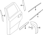 82870-9pf0a Nissan Genuine Oem Lower Molding