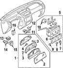 275107z416 Nissan Control Oem Genuine Unit Dash