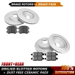 Front & Rear Drilled Rotors + Brake Pads For Nissan Rogue Sport Qashqai. Fixed Price $147.09.