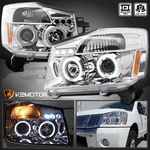 Fits 2004-2015 Titan 2004-2007 Armada Led Halo Projector Headlights Lamps L+r. Fixed Price $148.38.