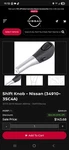 Genuine Nissan Shift Knob 34910-3SC4A. Fixed Price $100.00.