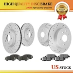 Front & Rear Drilled Rotors + Ceramic Brake Pads For 2014 - 2020 Nissan Rogue. Fixed Price $146.49.