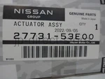 Genuine Nissan Actuator Assembly Mode 27731-53E00 Oem. Fixed Price $284.04.