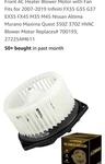 700193 A/c Heater Blower Motor With Fan Cage For Infiniti Nissan Front. Fixed Price $49.98.