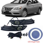 Rh&lh Led Fog Lights Projector Lens Halo Ring Angel Eyes For 13-15 Nissan Sentra. Fixed Price $88.16.